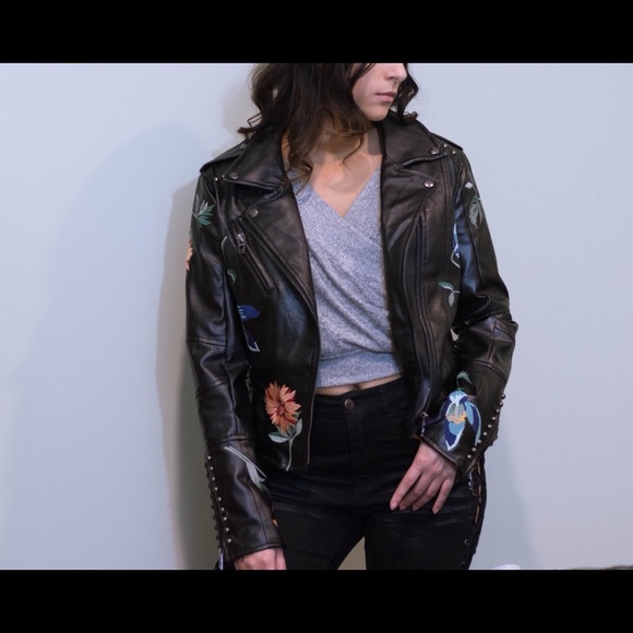 Floral moto Jacket - Picture 3 of 6